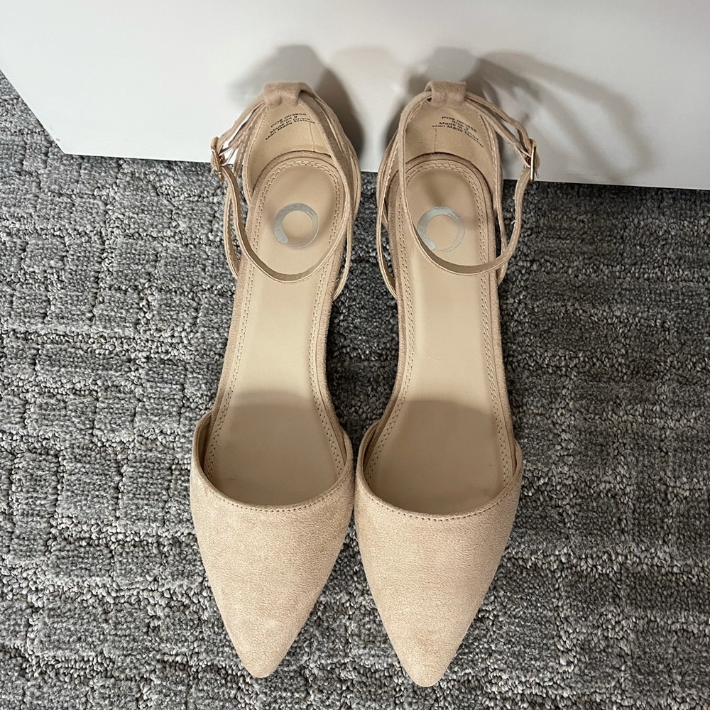 Arnie Nude Ankle Wrap Wedges